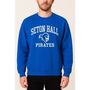 Seton Hall Pirates Sweatshirt Blue NCAA College Crewneck Pullover Adult Size XL
